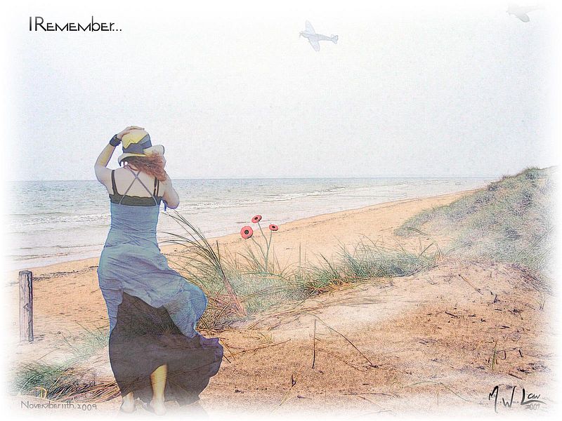 I Remember - a poem about young love, tall grass and an azure sky.