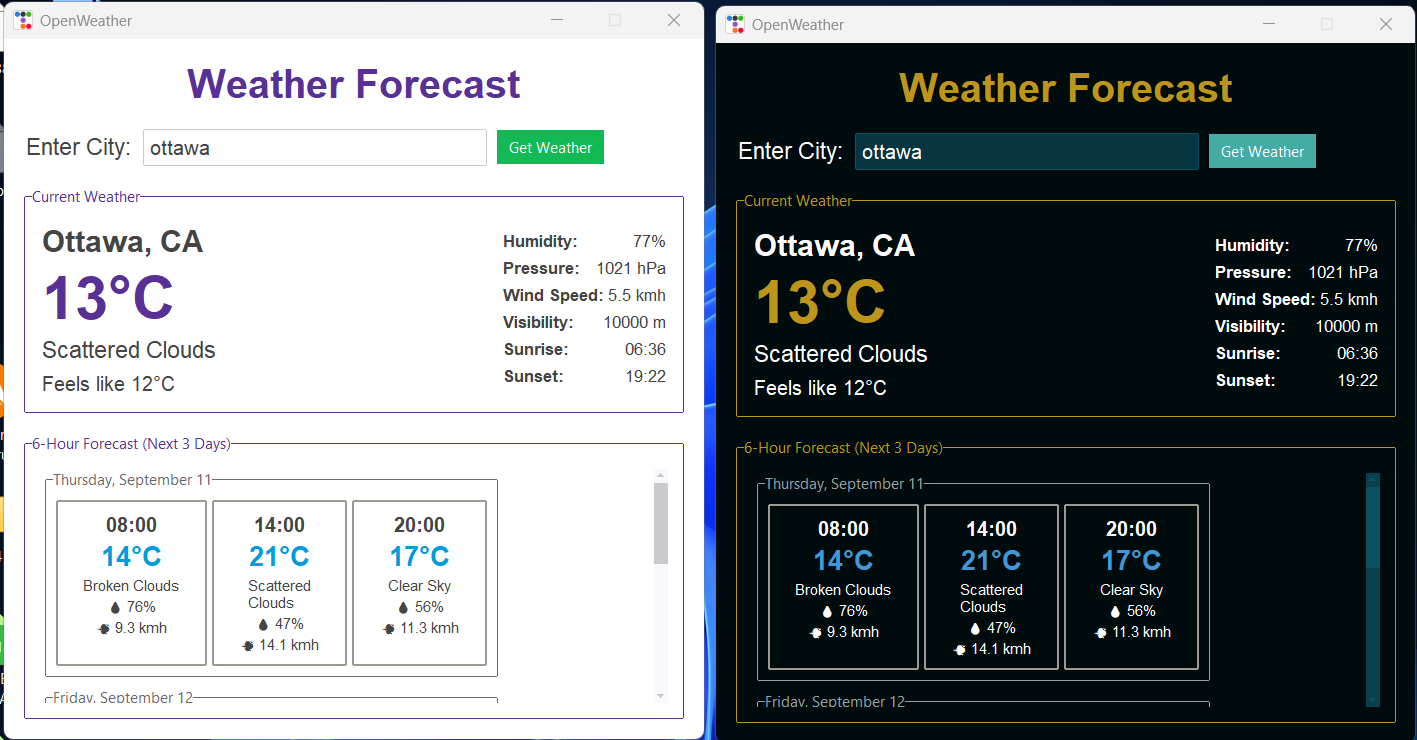 Weather Light or Dark