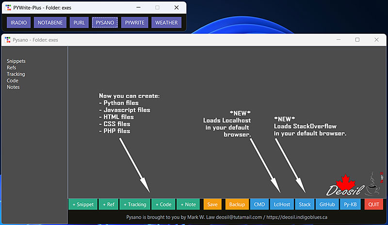 Updates to Pysano.